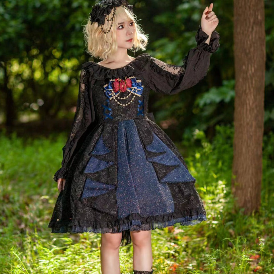 Starry Night Gothic Lolita Jumper Skirt