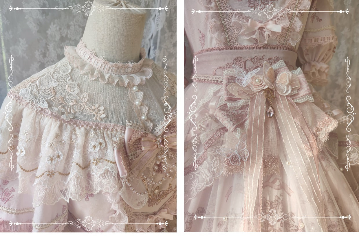 Territory of Sunset Ruffle and Lace Princess Dress