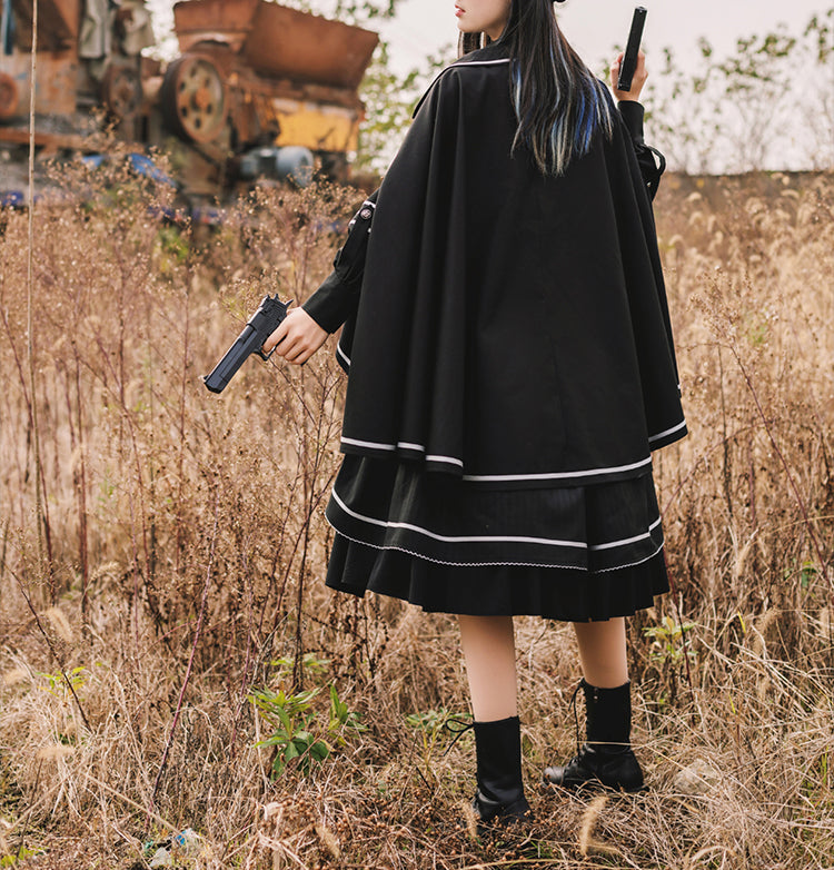 [Partial pre-order sale] Military uniform shawl cloak military lolita dress