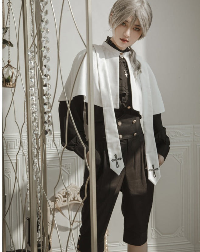 【予約販売】Holy academy 皇子系 ゴスロリ パンツ・マントセットアップ