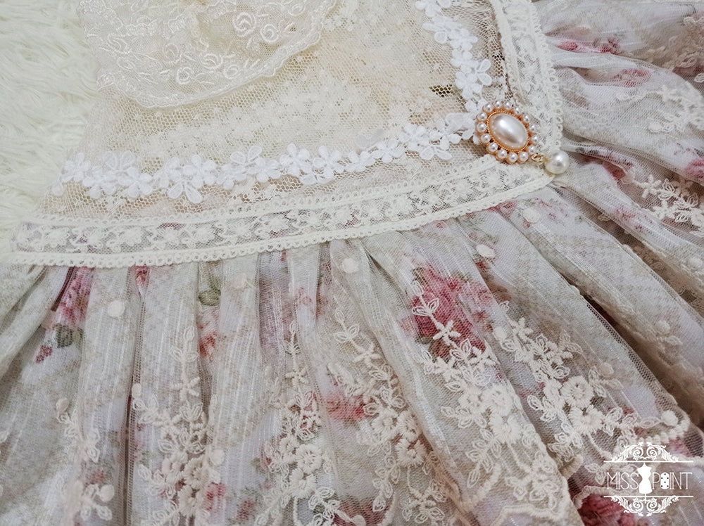[Pre-order] Edwardian Elegant Rose Print Classic Lolita Dress 1.0