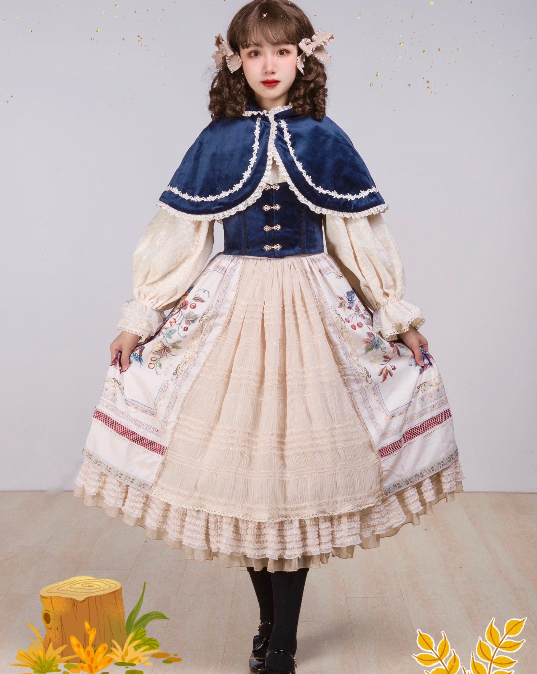 【予約販売】バイエルンの少女 カントリー風スカート［ロングタイプ］