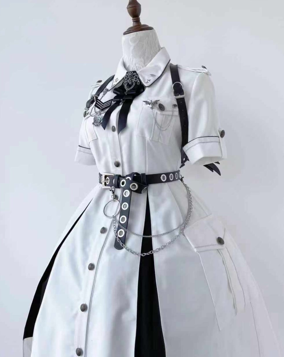 [Pre-order] Military Lolita Dark Gothic Short Sleeve Dress