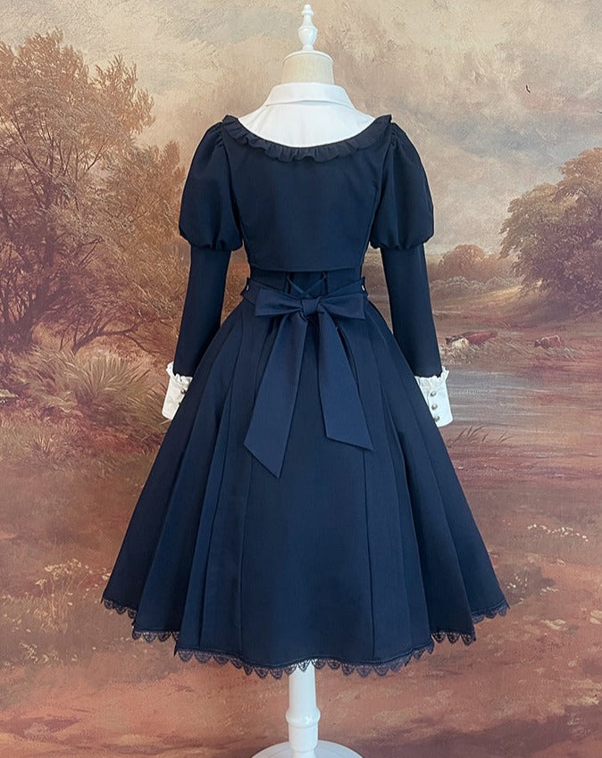 【予約販売】制服風 フェイクレイヤードワンピース
