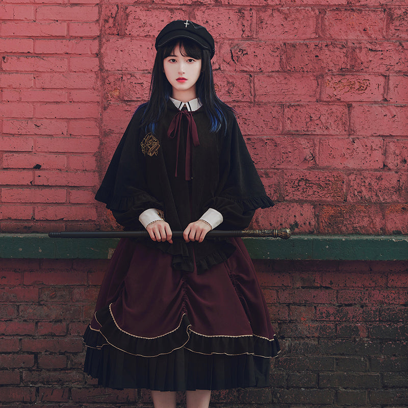 Apprentice Wizard Layered dress and cloak