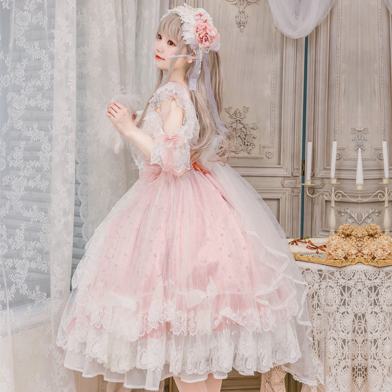 Brilliant Tea Party lace and ruffle princess dress
