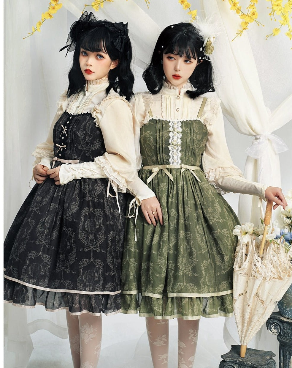Irene flower print jumper skirt