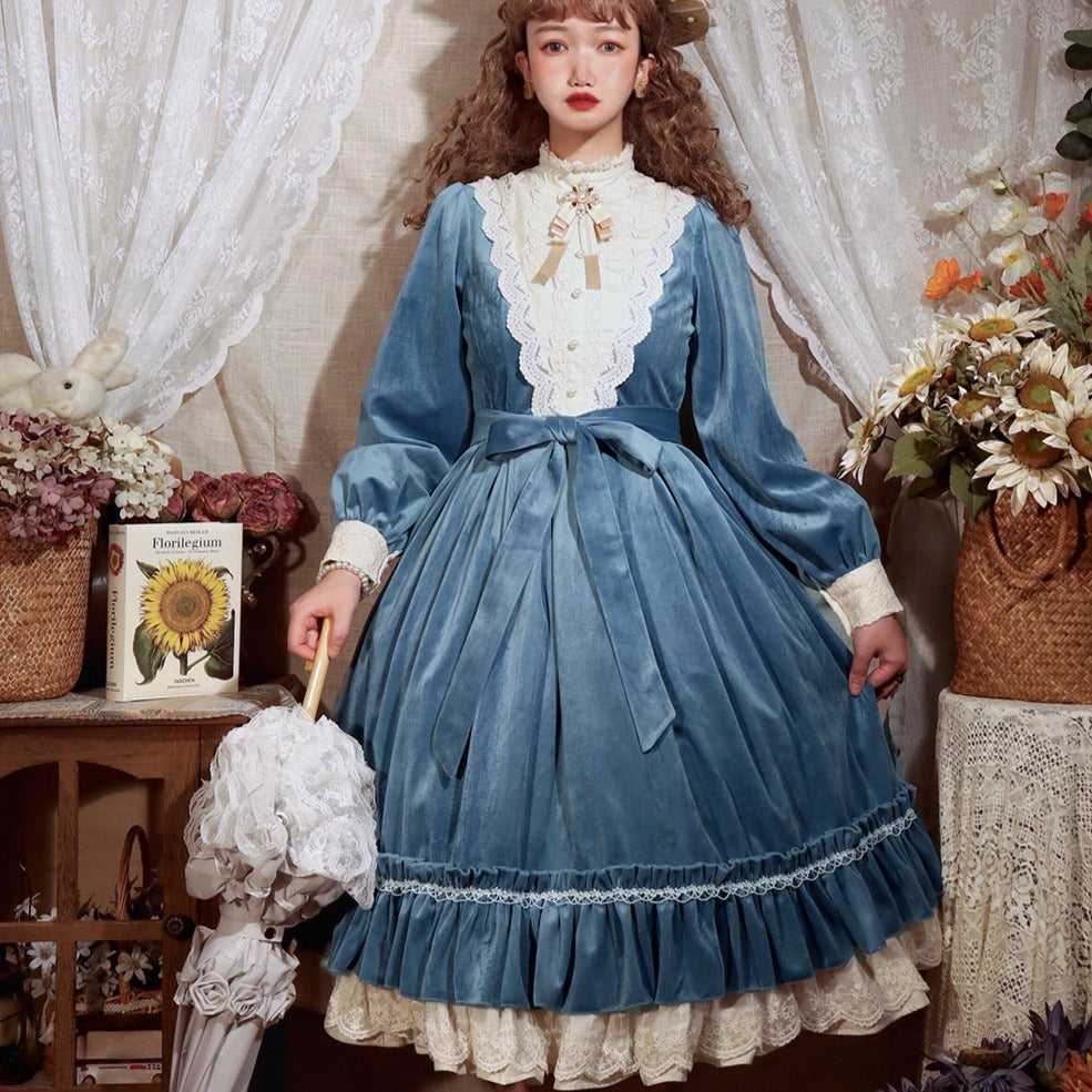 [Pre-order] British Classical Lolita Velvet Dress