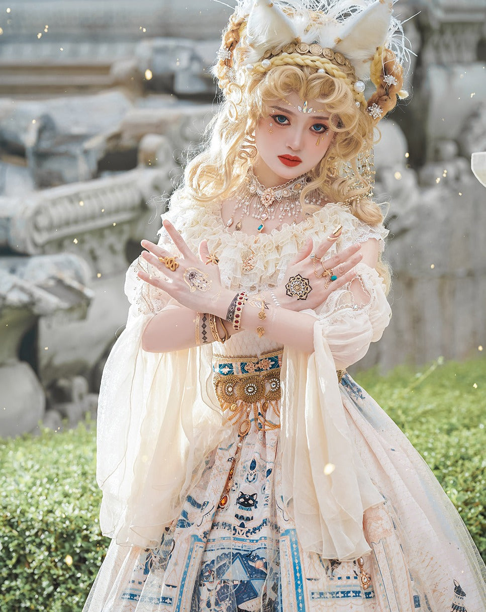 [Pre-order] Twilight Egyptian Lolita Frill Jumper Skirt