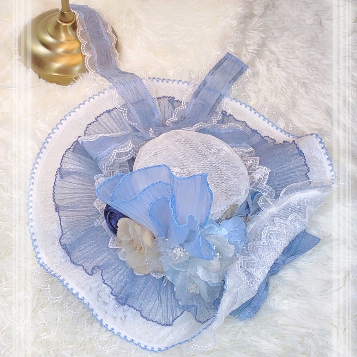 [Simultaneous purchase only] Double-flowered Rose Princess hat and corsage