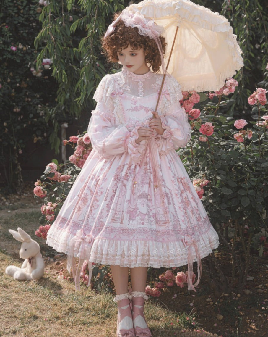 Territory of Sunset Ruffle and Lace Princess Dress