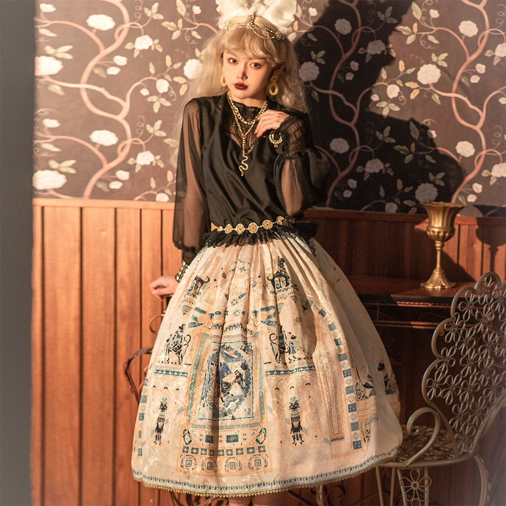 [Pre-order] Twilight Egyptian Lolita Simple Skirt