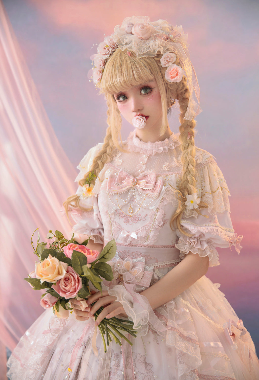 Territory of Sunset Ruffle and Lace Princess Dress