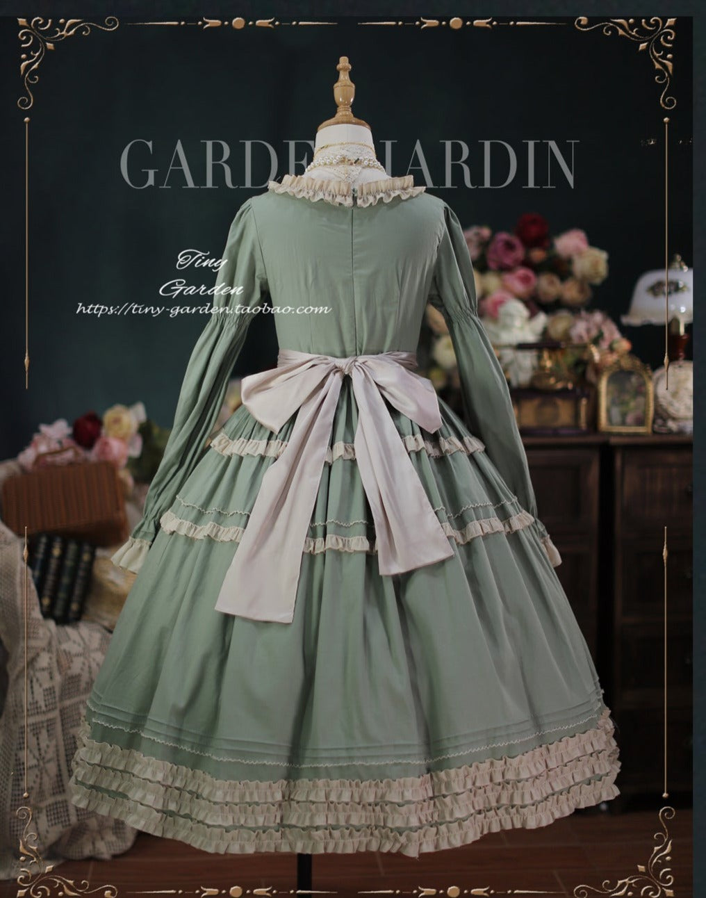 [Pre-order] Antique ball elegant classical long-sleeved dress
