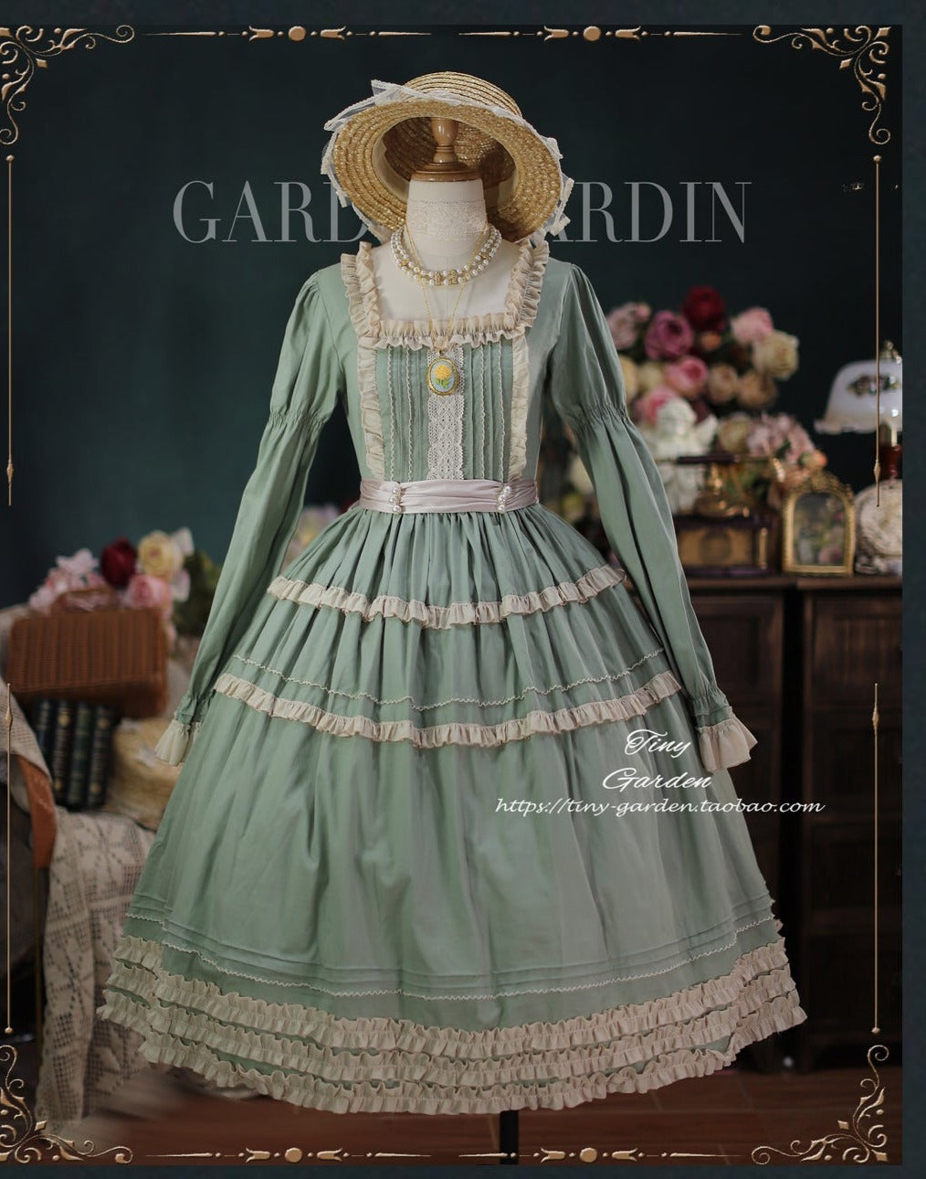 [Pre-order] Antique ball elegant classical long-sleeved dress