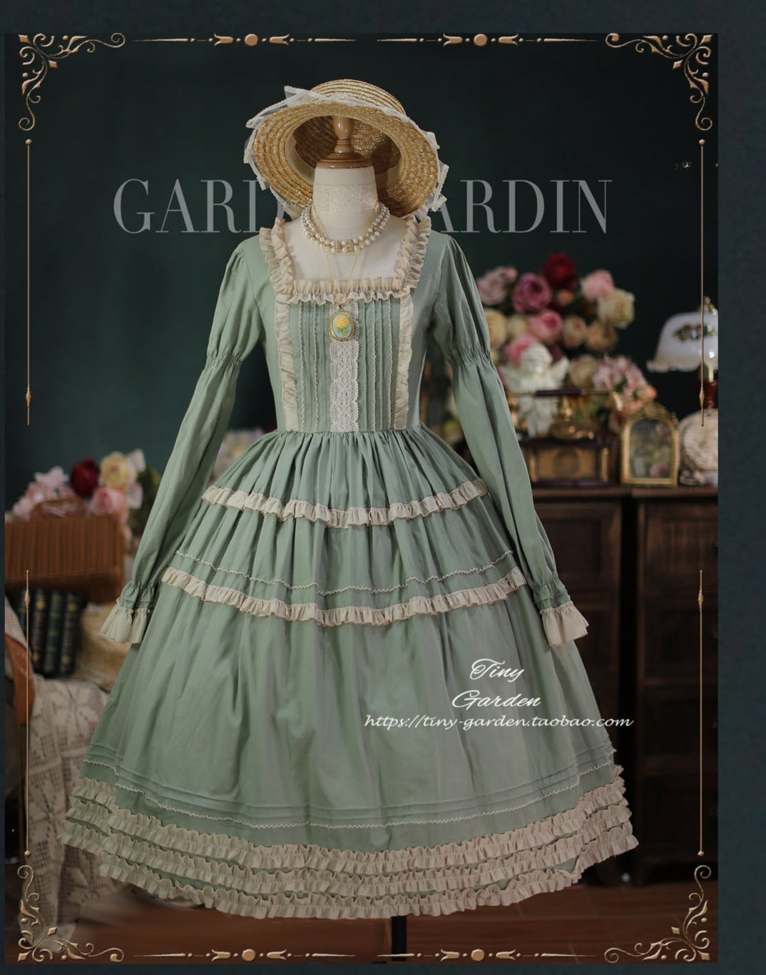 [Pre-order] Antique ball elegant classical long-sleeved dress