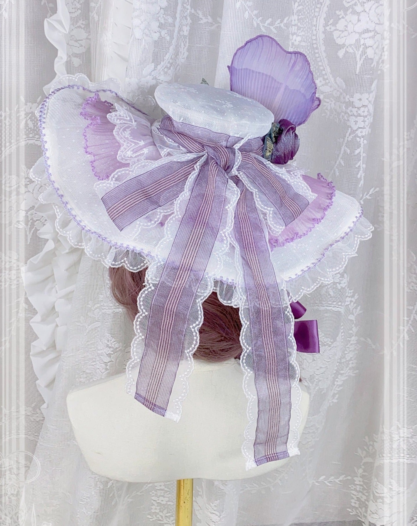 [Simultaneous purchase only] Double-flowered Rose Princess hat and corsage