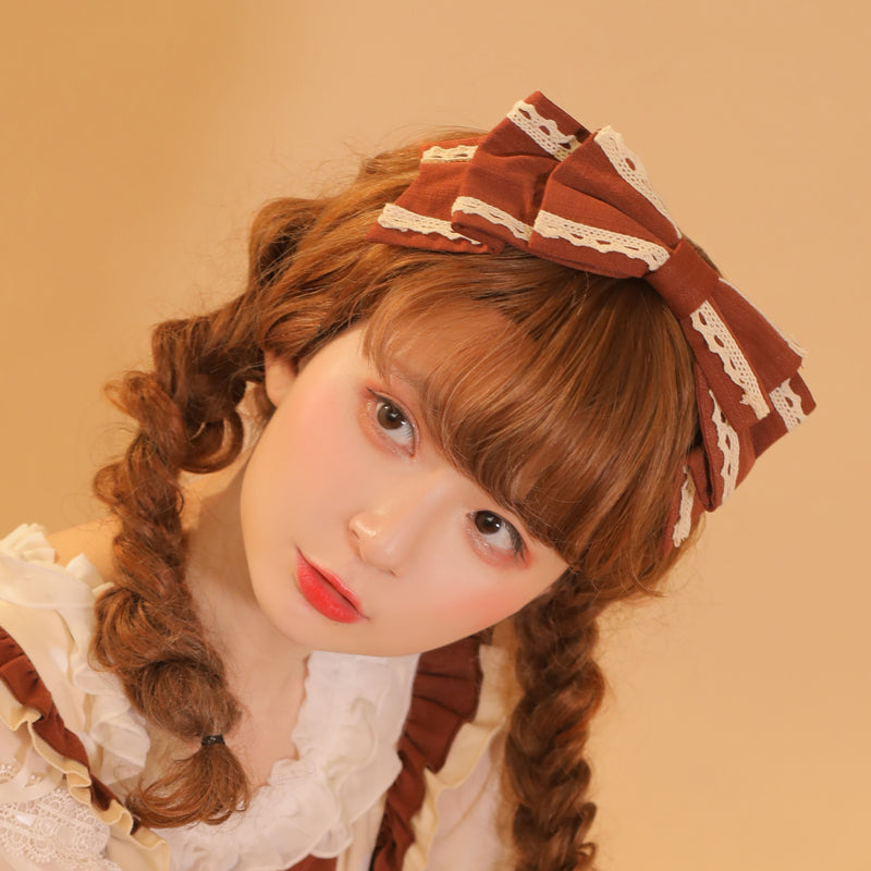 white lace ribbon headband