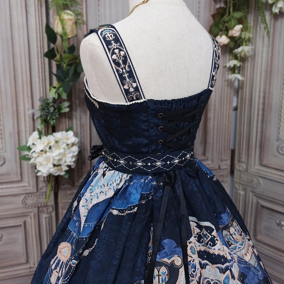 [Pre-order] Twilight Egyptian Lolita Shoulder Strap Jumper Skirt