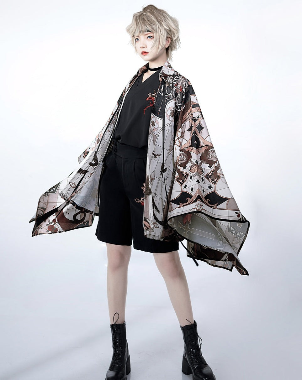 [Pre-order] Dark Night Command Prince x Japanese Style Gothic Print Haori