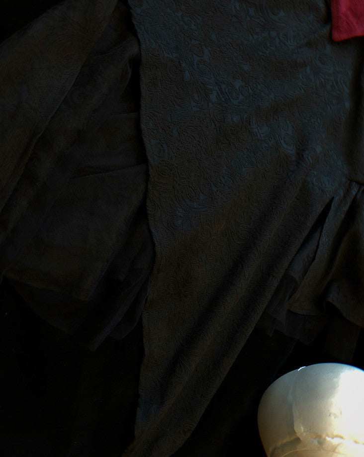 Oath in Black Military Lolita Skirt