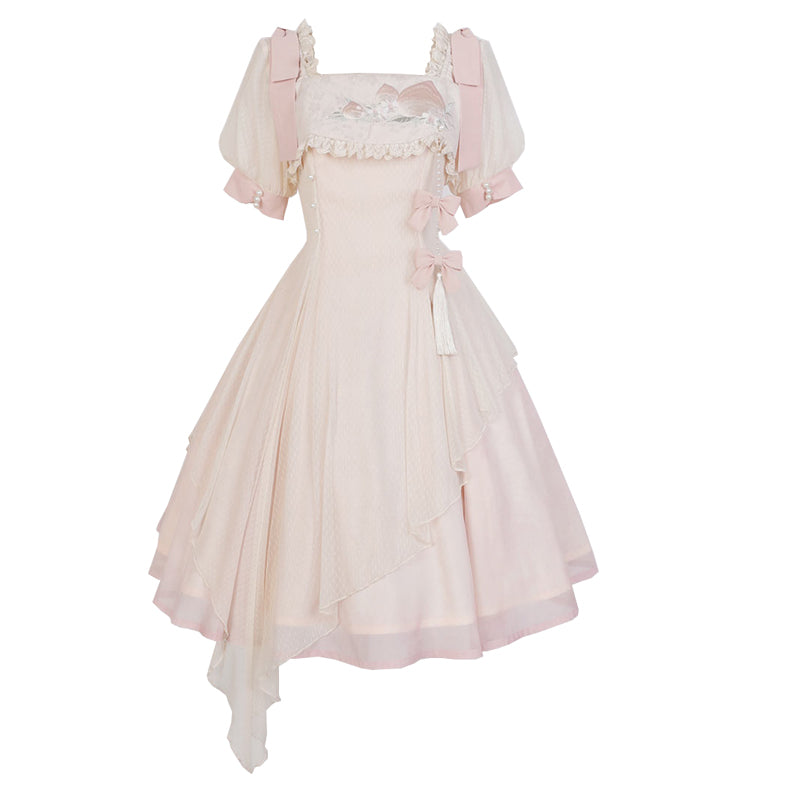 Little Peach Sweet Fairy Short Sleeve Dress