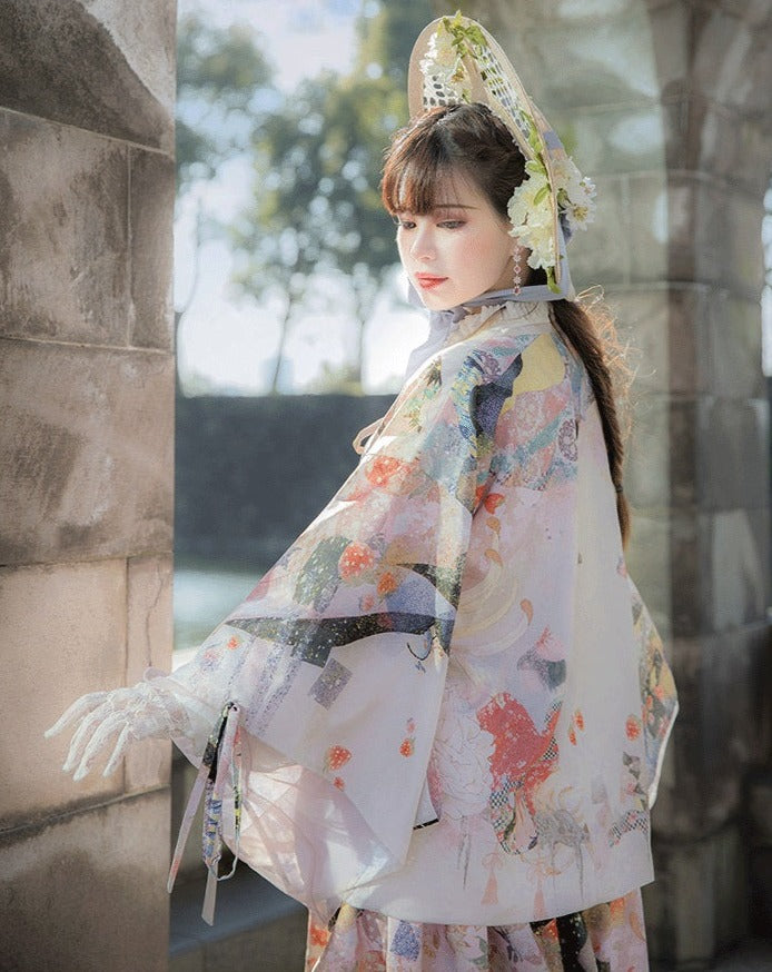 和ロリ苔桃の花咲くエレガント羽織