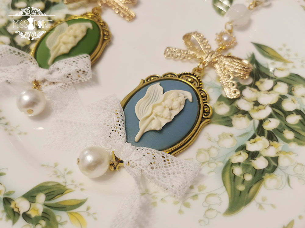 【同時購入のみ】鈴蘭の花刺繍コサージュ・チョーカー・ペンダント他