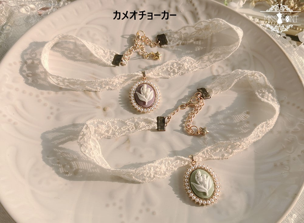 【同時購入のみ】鈴蘭の花刺繍コサージュ・チョーカー・ペンダント他