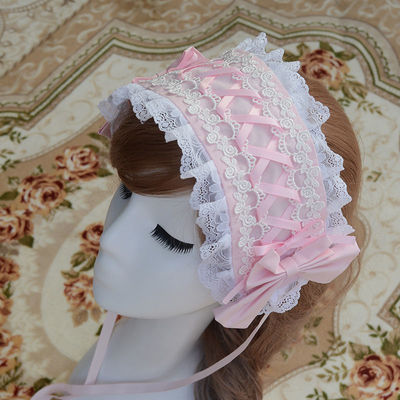 lace and ribbon headdress