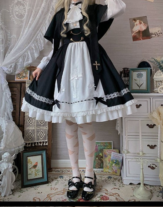 [Pre-order] Holy academy Gakuin Gothic Lolita skirt and cape setup 