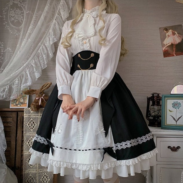 [Pre-order] Holy academy Gakuin Gothic Lolita skirt and cape setup 