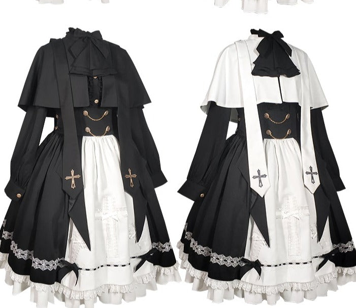 [Pre-order] Holy academy Gakuin Gothic Lolita skirt and cape setup 