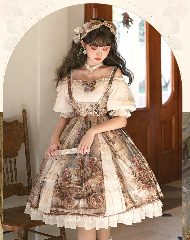 【予約販売】ルーベンス絵画のクラシカルジャンパースカート