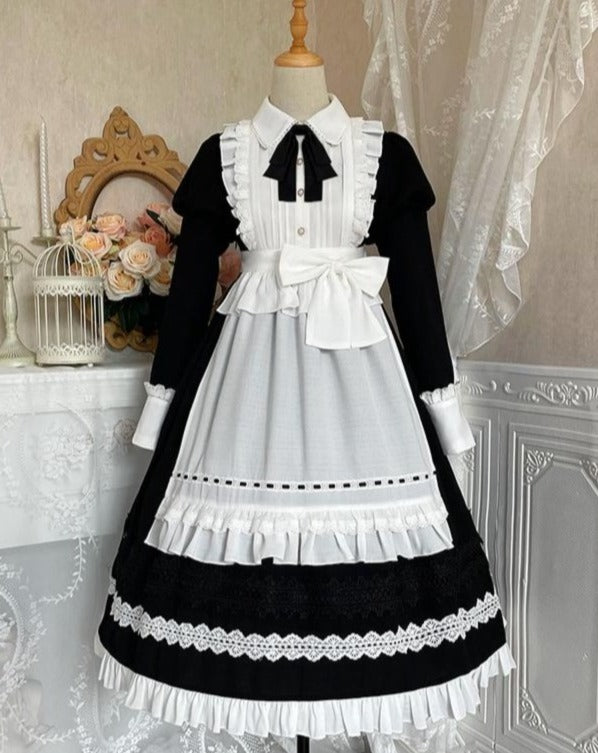 Classical Lolita dress with maid apron