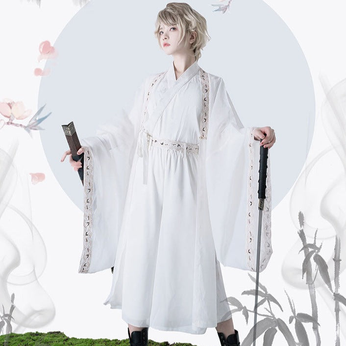 Prince style Crane embroidered flower loli haori