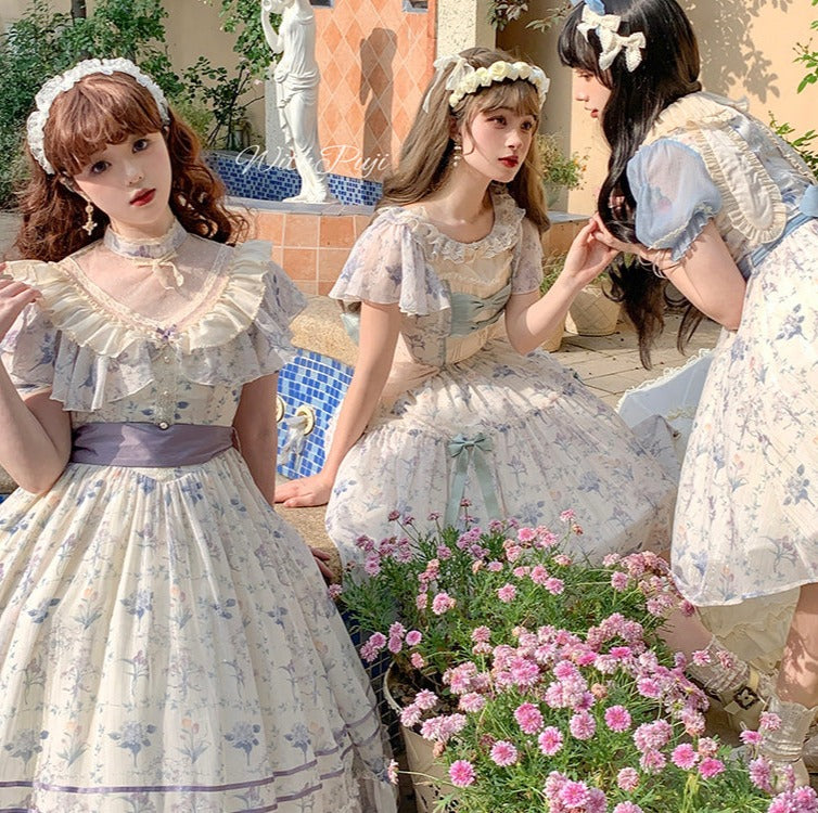 Summer Flower Wall クラシカルワンピース 全3タイプ
