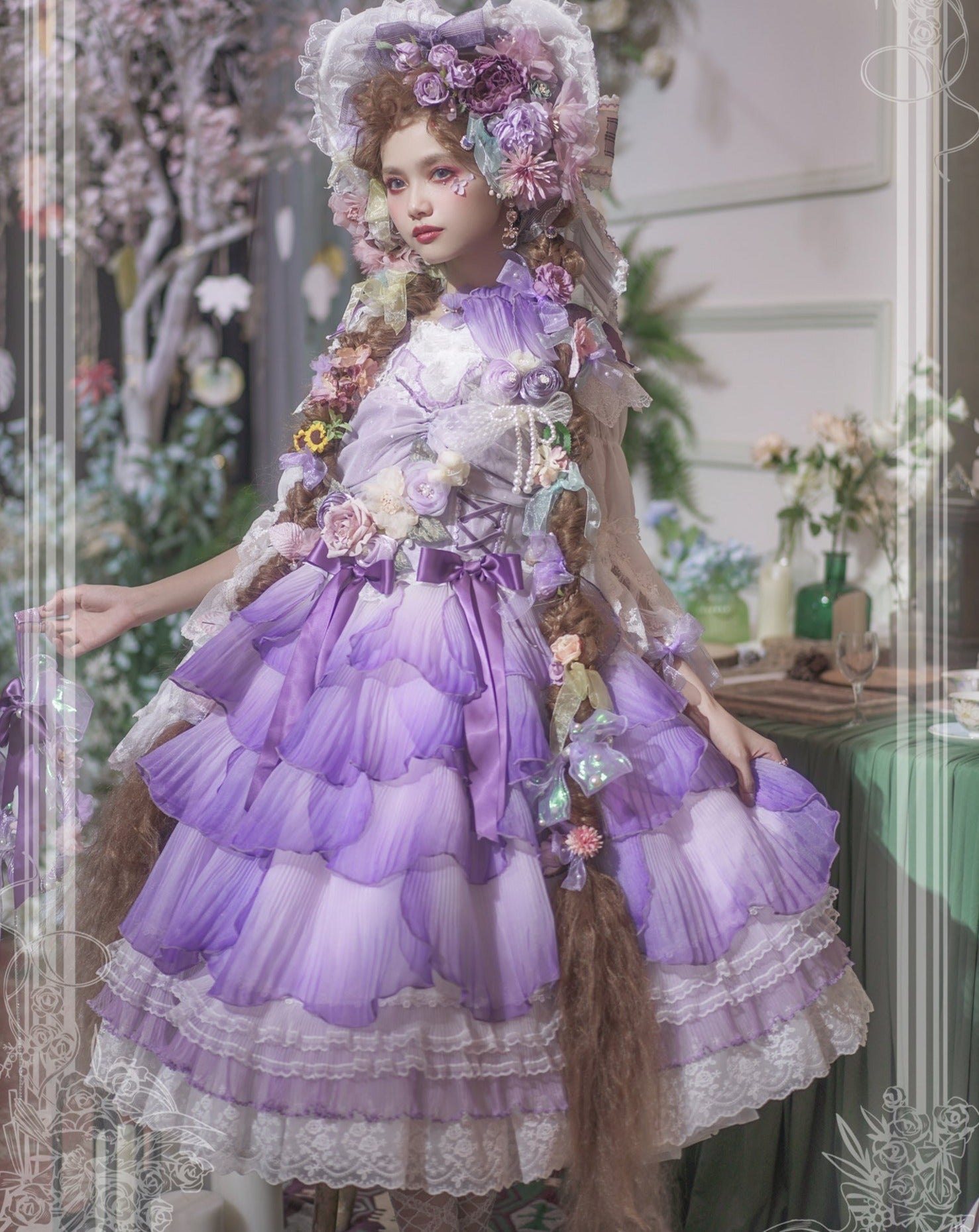 花びら揺れる 八重咲きのローズプリンセスドレス