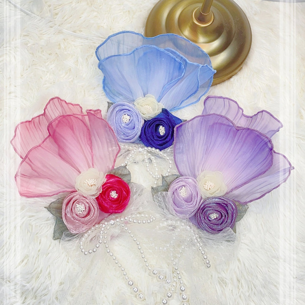 [Simultaneous purchase only] Double-flowered Rose Princess hat and corsage