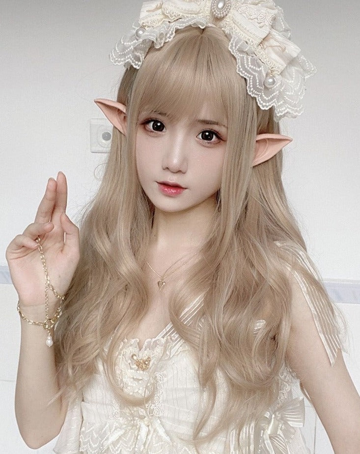 Lolita Wig Blonde Loose Fluffy Curly Long