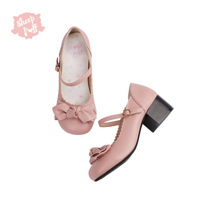 Lolita shoes 8 colors strap shoes with ribbon 4.5 cm heel