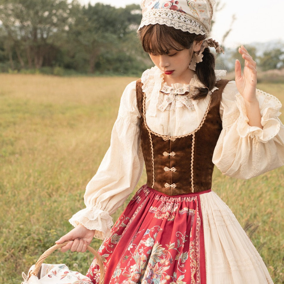【予約販売】バイエルンの少女 カントリー風ブラウス【合わせ買いで20%OFF】