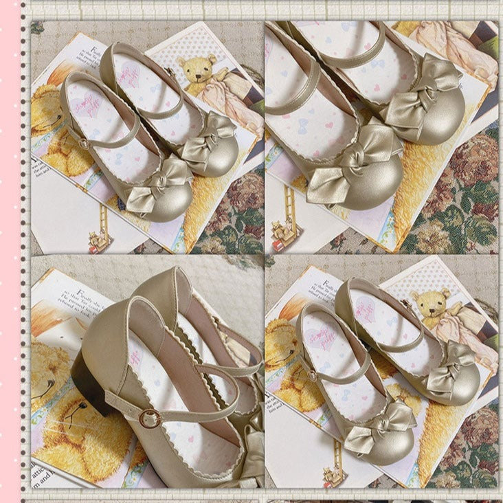 Lolita shoes 8 colors strap shoes with ribbon 4.5 cm heel