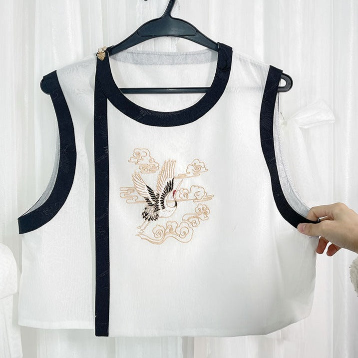 Prince Crane Embroidered Hana Lolita Vest