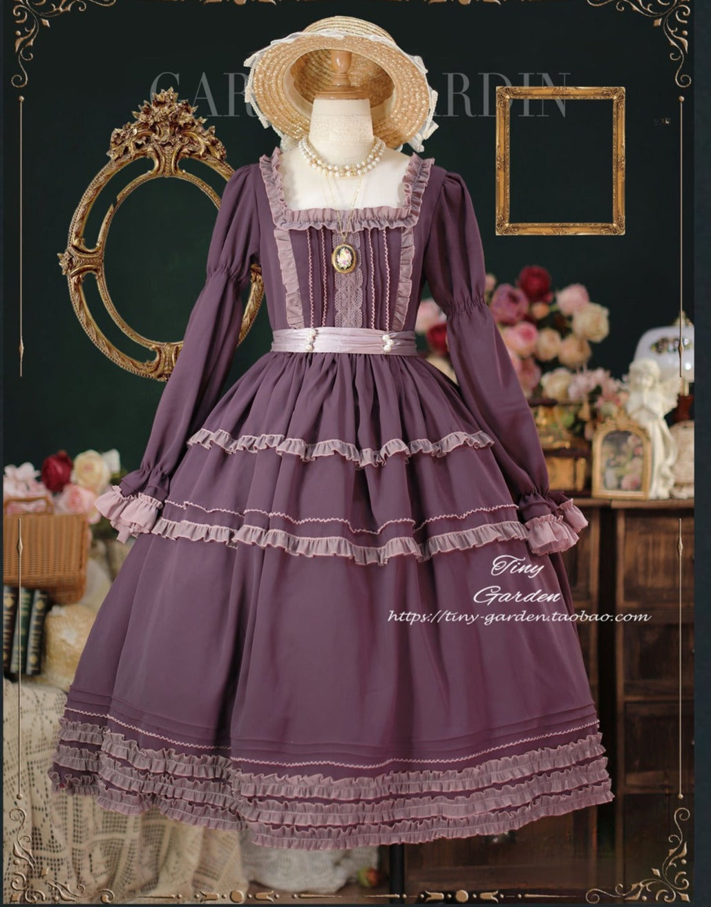 [Pre-order] Antique ball elegant classical long-sleeved dress