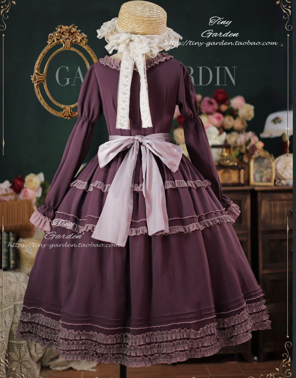 [Pre-order] Antique ball elegant classical long-sleeved dress