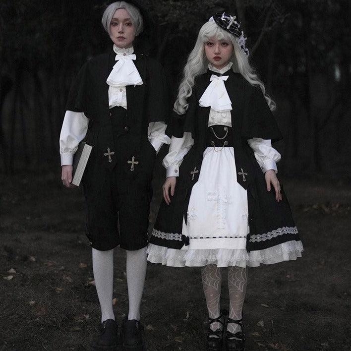 [Pre-order] Holy academy Gakuin Gothic Lolita skirt and cape setup 