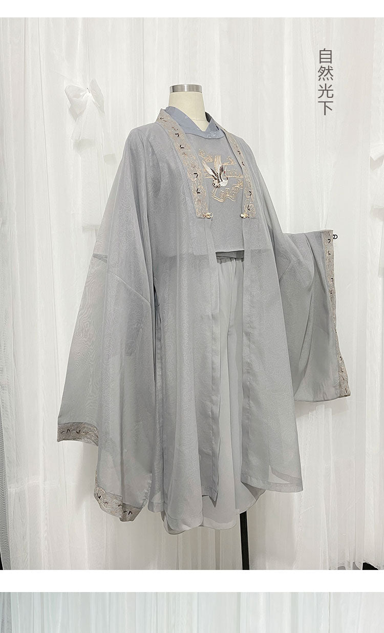 Prince style Crane embroidered flower loli haori