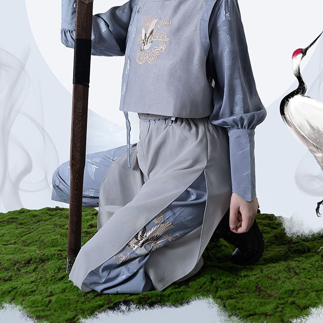 Prince Crane Embroidered Hana Lolita Vest