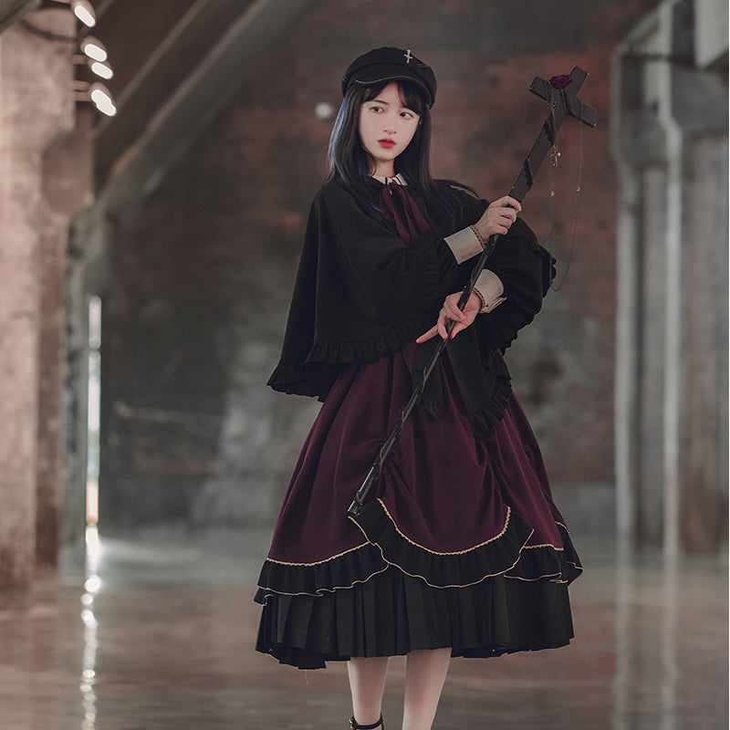 Apprentice Wizard Layered dress and cloak